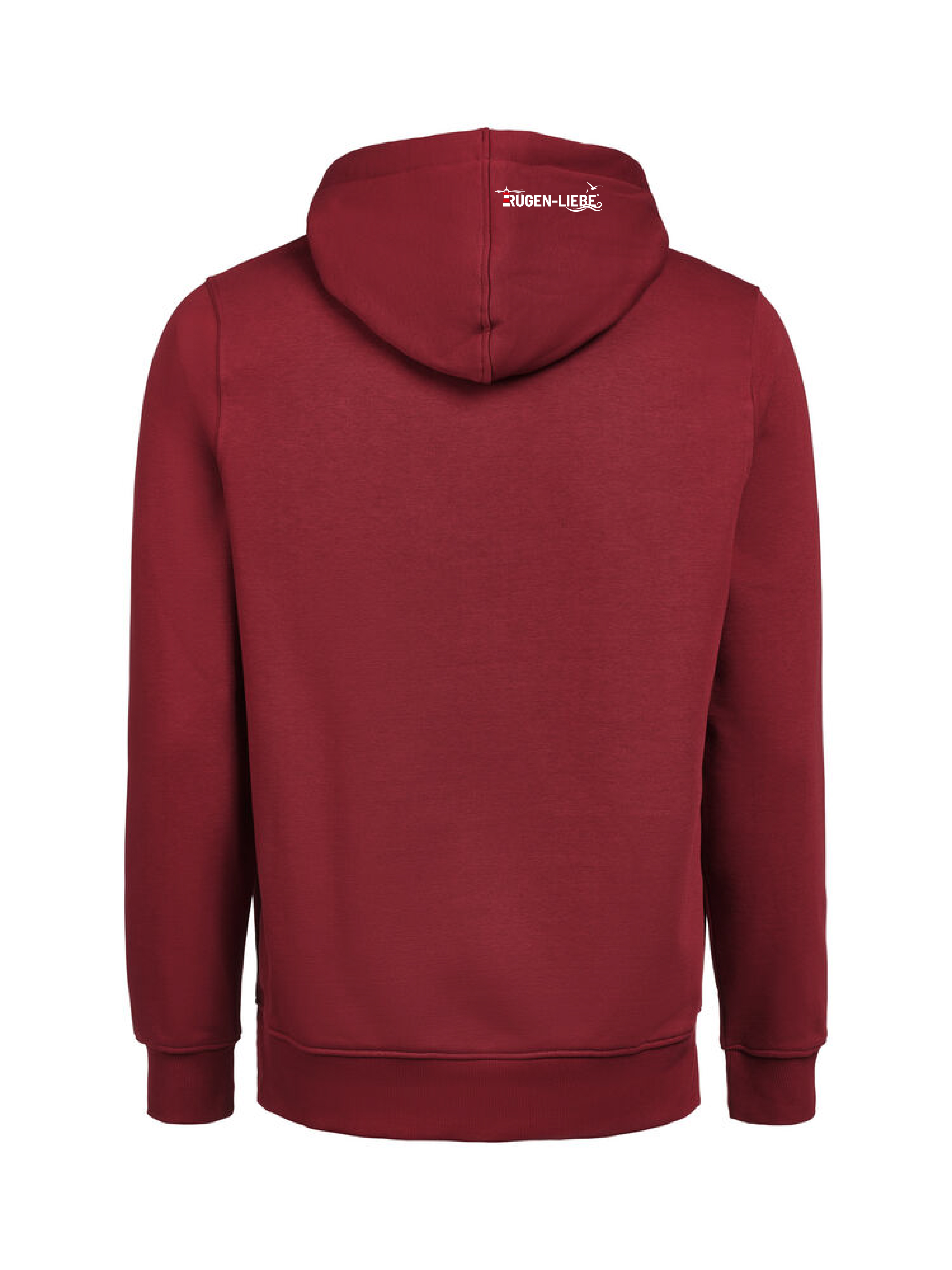 Rügen-Liebe - Hoodie großes Logo - brick