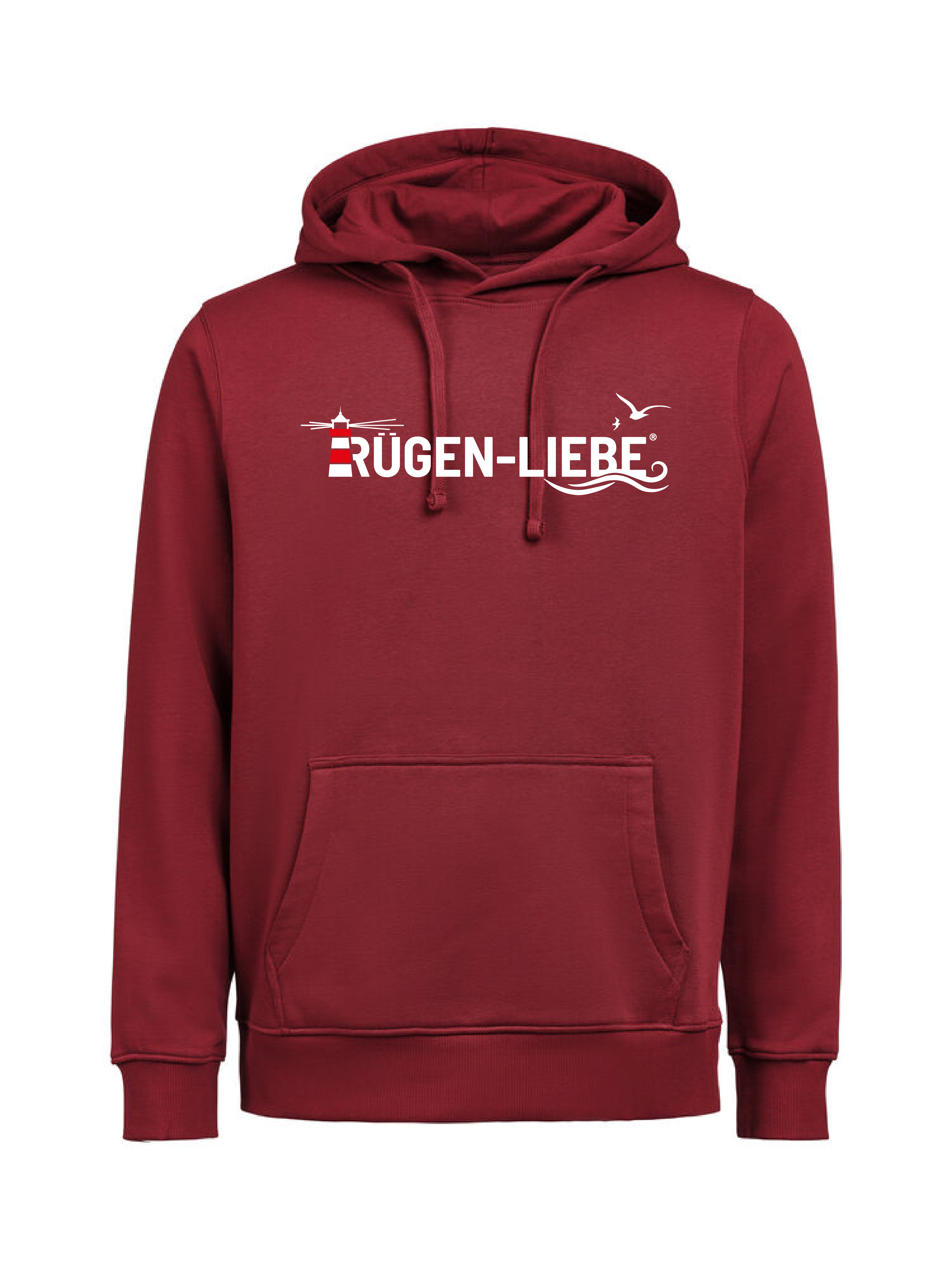 Rügen-Liebe - Hoodie großes Logo - brick