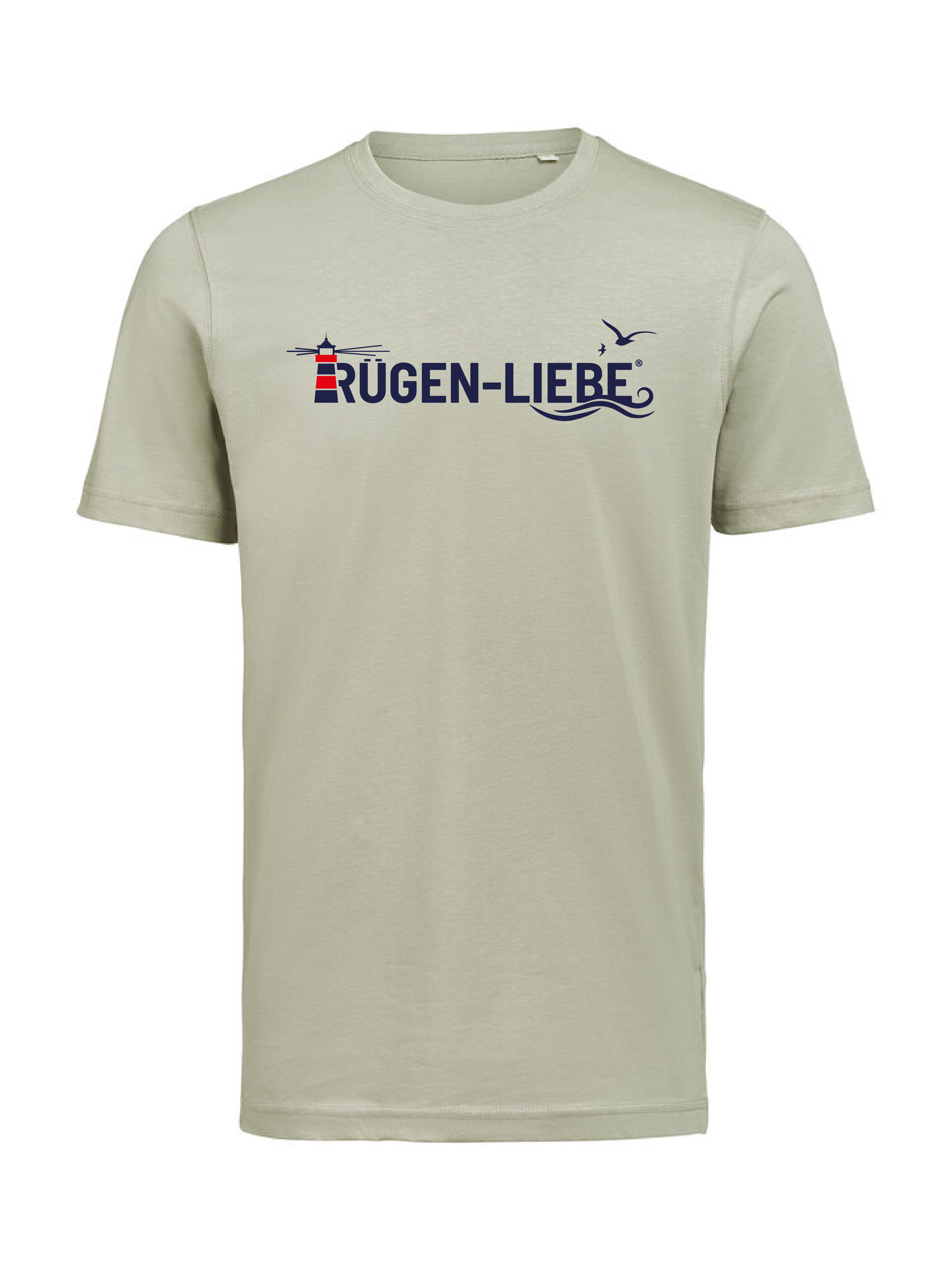 Rügen-Liebe - T-Shirt großes Logo - sage